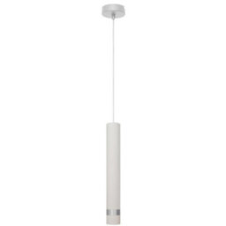 Luminosa Lighting Luminosa Tuba Slim Pendant Ceiling Light White, Chrome 10Cm - thumbnail 3