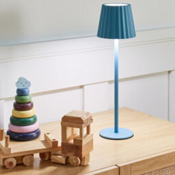 Wyld And Coco Luminahome Table Lamp Light Blue Aluminium Body Usb-Powered Indoor Outdoor Modern 12Cm X 38Cm - thumbnail 2