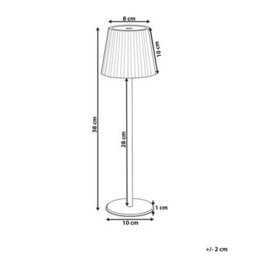Wyld And Coco Luminahome Table Lamp Light Blue Aluminium Body Usb-Powered Indoor Outdoor Modern 12Cm X 38Cm - thumbnail 3