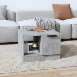 Berkfield Stylish Coffee Table Concrete Grey 50X50X36 Cm Engineered Wood - thumbnail 2