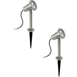 2 Pack Outdoor Stainless Steel Bollard Lights - Ip54 Rated 5W Gu10 Driveway Lamps