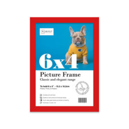 6X4 Red Picture Frame (15.2 X 10.2Cm) Poster, Photo, Artwork, Gallery Wall Or Print - thumbnail 1