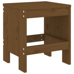 Berkfield 13 Piece Garden Dining Set Honey Brown Solid Wood Pine - thumbnail 4