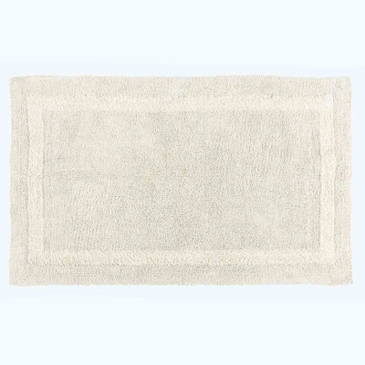 Homescapes Luxury Reversible Extra Large Bath Mat - Natural Cream - image 1