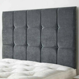 "Urban Textures Luxury 26"" High Linen Fabric Upholstered Sloane Design Bed Headboard - Slate" - thumbnail 1