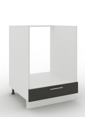 Jd Greta Adjustable Legs Kitchen Base Oven Unit 600mm Cabinet With Front 60Cm - Dark Grey Matt - image 1