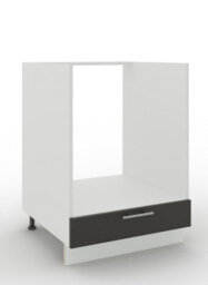 Jd Greta Adjustable Legs Kitchen Base Oven Unit 600mm Cabinet With Front 60Cm - Dark Grey Matt - thumbnail 1