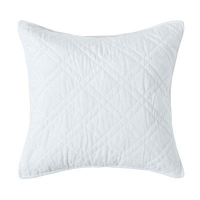 Homescapes Luxury Cream Quilted Velvet Cushion Cover Geometric 'paragon Diamond' Pattern, 45 X 45 Cm - image 1