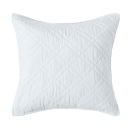 Homescapes Luxury Cream Quilted Velvet Cushion Cover Geometric 'paragon Diamond' Pattern, 45 X 45 Cm