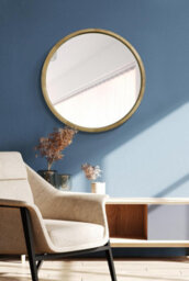 "Mirroroutlet The Naturalis - Solid Oak Round Deep Dish Framed Mirror 31"" X 31"" (80Cm X 80Cm)" - thumbnail 2
