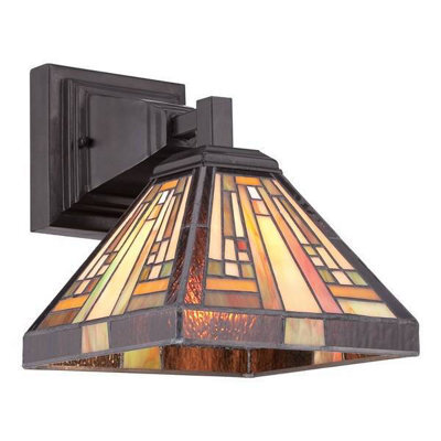 Elstead Stephen 1 Light Tiffany Light Vintage Bronze, E27 - image 1
