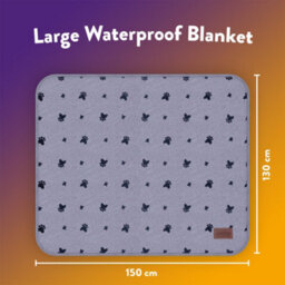 Slumberdown Waterproof Pet Blanket, Grey, Medium - thumbnail 5