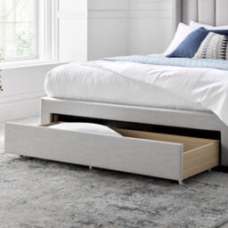 Savannah Grey Mist Upholstered - Double Drawer Bed Frame Only - thumbnail 3