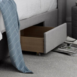 Savannah Grey Mist Upholstered - Double Drawer Bed Frame Only - thumbnail 4