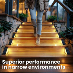 Amorly 8Pack Solar Step Lights, Ip Waterproof Outdoor Stair Lights, 24Led Warm White Decor For Porch, Front Door & Stairways - thumbnail 7