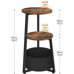 Side Table Bedside Table Accent Sofa Side Table End Table 30 X 30 X 67 Cm - thumbnail 2