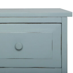Orsina Set Of Two Chatelet Blue And Grey Nesting Side Tables, Rustic Wood Side Tables, Side Tables For Living Room - thumbnail 3