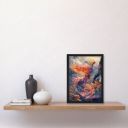 Artery8 Magical Phoenix Colourful Fantasy Concept Poster Wall Art Print - A4 Size - thumbnail 2