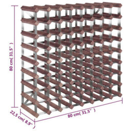 Vidaxl Wine Rack For 72 Bottles Brown Solid Wood Pine - thumbnail 8