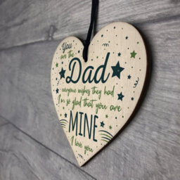 Red Ocean Dad Daddy Grandad Gift Wooden Heart Sign Birthday Gift For Dad Fathers Day Gifts For Him - thumbnail 7