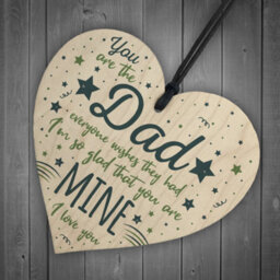 Red Ocean Dad Daddy Grandad Gift Wooden Heart Sign Birthday Gift For Dad Fathers Day Gifts For Him - thumbnail 6