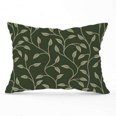 Warren Reed Designer Green Shrub With Leaves Cushions 33Cm X 48Cm
