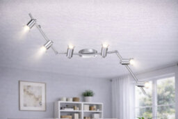 Eglo Rosaro Chrome Led 6 Bulb Ceiling Spotlight Bar Gu10 Adjustable Warm White 3000K - thumbnail 2