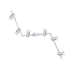 Eglo Rosaro Chrome Led 6 Bulb Ceiling Spotlight Bar Gu10 Adjustable Warm White 3000K - thumbnail 1