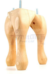 L&F Queen Anne Wooden Legs 150mm High Set Of 4 Natural Replacement Furniture Feet Chairs Sofas Footstools M10 (10mm) - thumbnail 7