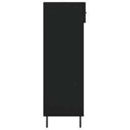 Berkfield Shoe Cabinet Black 60X35X105 Cm Engineered Wood - thumbnail 7