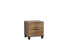 Furneo Modern Dark Oak Effect Chest Of Drawers Cabinet 2 Drawers Storage Cozy 02 - thumbnail 4