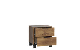 Furneo Modern Dark Oak Effect Chest Of Drawers Cabinet 2 Drawers Storage Cozy 02 - thumbnail 5