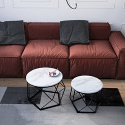 Lassic Vida Designs Brooklyn Nest Of 2 Geometric Tables, Marble - thumbnail 3