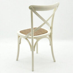 White French Cross Back Wooden Chair - thumbnail 3