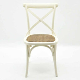 White French Cross Back Wooden Chair - thumbnail 4