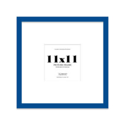 "11X11"" Blue Picture Frame - 11X11"" Square Frame With 8X8"" Mount For 11X11""/8X8"" Pictures Art Deco Style Room Decor, 1 Pack" - thumbnail 1