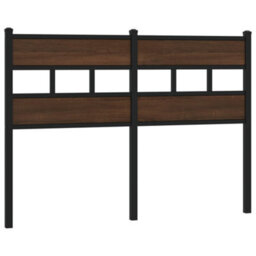 Berkfield Headboard Brown Oak 120 Cm Steel And Engineered Wood - thumbnail 2