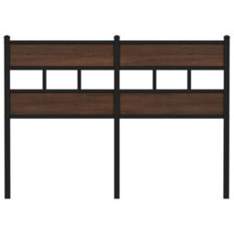 Berkfield Headboard Brown Oak 120 Cm Steel And Engineered Wood - thumbnail 3