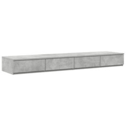 Berkfield Bed Drawers Concrete Grey 150X36,5X16,5 Cm Engineered Wood - thumbnail 2