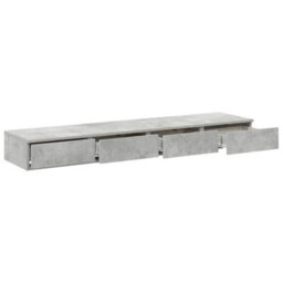 Berkfield Bed Drawers Concrete Grey 150X36,5X16,5 Cm Engineered Wood - thumbnail 5