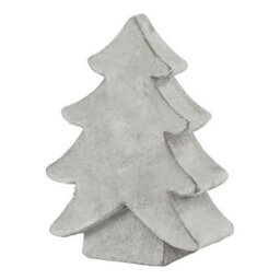 Hill Interiors Athena Stone Small Christmas Tree - Ceramic - L5 X W12 X H17 Cm - White
