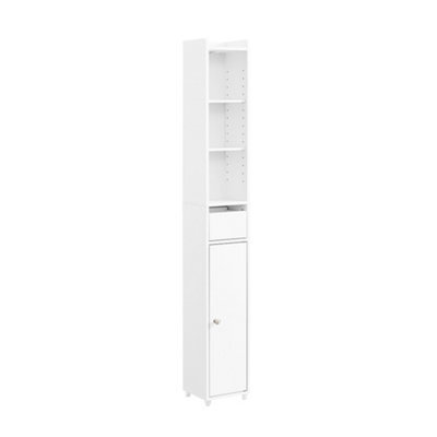 Sobuy Bzr34-K-W, Bathroom Storage Tall Cabinet Slim Bathroom Storage Unit With Door & Drawer Narrow Storage Cabinet - image 1