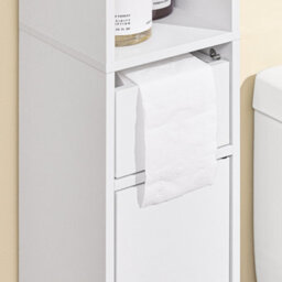 Sobuy Bzr34-K-W, Bathroom Storage Tall Cabinet Slim Bathroom Storage Unit With Door & Drawer Narrow Storage Cabinet - thumbnail 8
