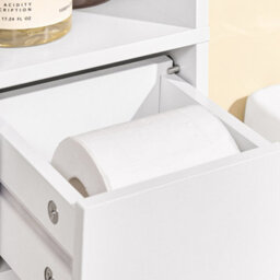 Sobuy Bzr34-K-W, Bathroom Storage Tall Cabinet Slim Bathroom Storage Unit With Door & Drawer Narrow Storage Cabinet - thumbnail 9