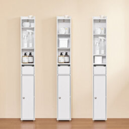 Sobuy Bzr34-K-W, Bathroom Storage Tall Cabinet Slim Bathroom Storage Unit With Door & Drawer Narrow Storage Cabinet - thumbnail 5