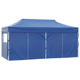 Walplus Professional Folding Party Tent Garden Gazebo Canopy With 4 Sidewalls 3X6 M Steel Blue - thumbnail 4