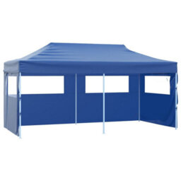 Walplus Professional Folding Party Tent Garden Gazebo Canopy With 4 Sidewalls 3X6 M Steel Blue