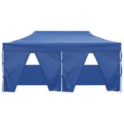 Walplus Professional Folding Party Tent Garden Gazebo Canopy With 4 Sidewalls 3X6 M Steel Blue - thumbnail 3