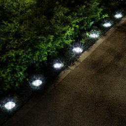 Taylor & Brown 2 Pack Solar Powered Ground Light Waterproof Garden Pathway Lights With 3 Leds For Home, Yard, Driveway, Lawn - thumbnail 3