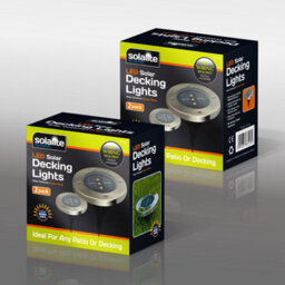 Taylor & Brown 2 Pack Solar Powered Ground Light Waterproof Garden Pathway Lights With 3 Leds For Home, Yard, Driveway, Lawn - thumbnail 7